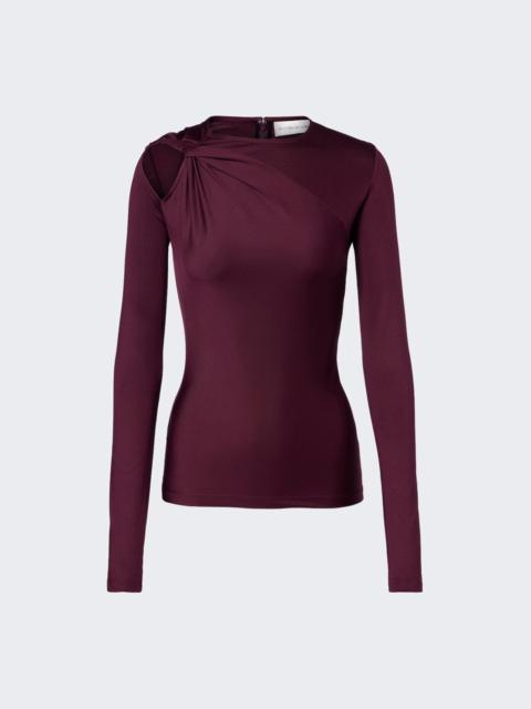 Twist Armhole Detail Top Merlot