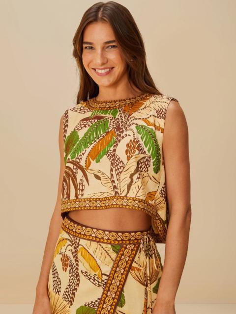 Sand Foliage Sketch Lenzing™ Ecovero™ Euroflax™ Blouse