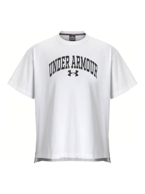 Under Armour APAC Half Sleeve Wordmark Logo T-shirt 'White' 1387994-100