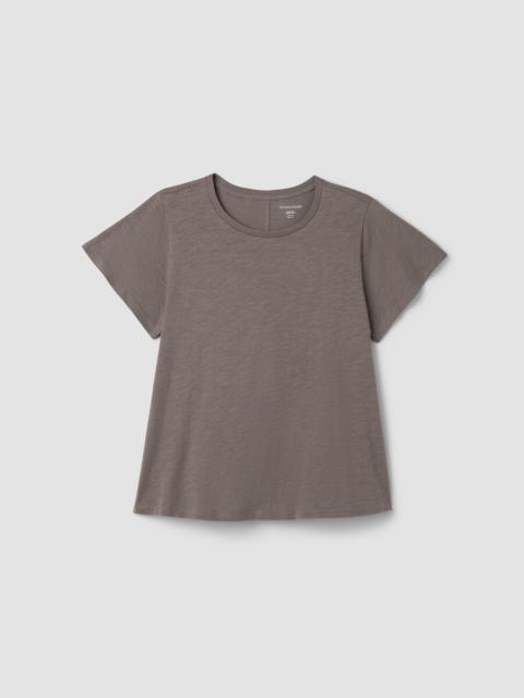 Organic Cotton Slubby Jersey Crew Neck Tee