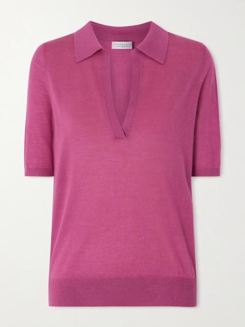 Frank Cashmere And Silk-blend Polo Shirt