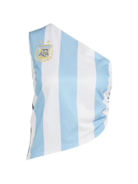 striped one-shoulder top