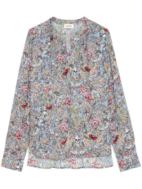 Tink floral-print blouse
