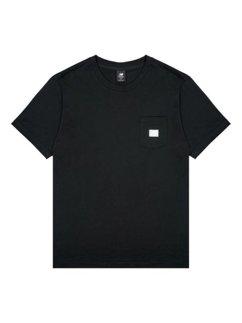 New Balance Men's New Balance Pocket Small Logo Round Neck Short Sleeve Black AMT01567-BK