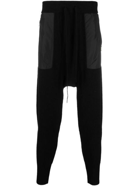 fleece-lined slim trousers