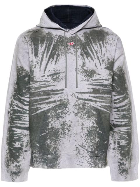 D-Um-Rib-S peel-off hoodie