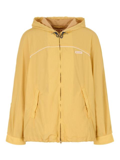 drawstring-hooded jacket