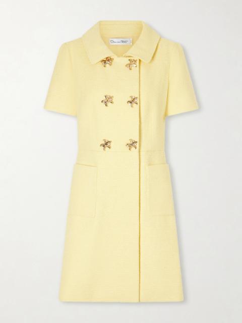 Double-breasted Cotton-blend Tweed Mini Dress