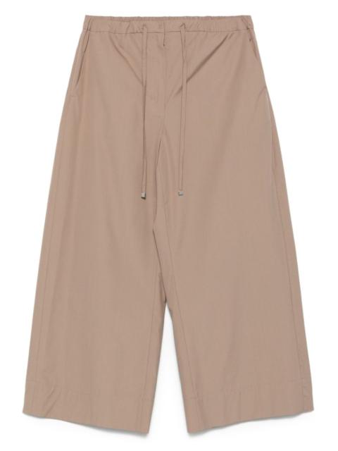 drawstring cotton trousers