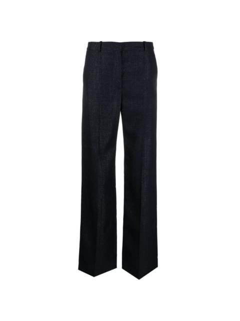 high-waist straight trousers