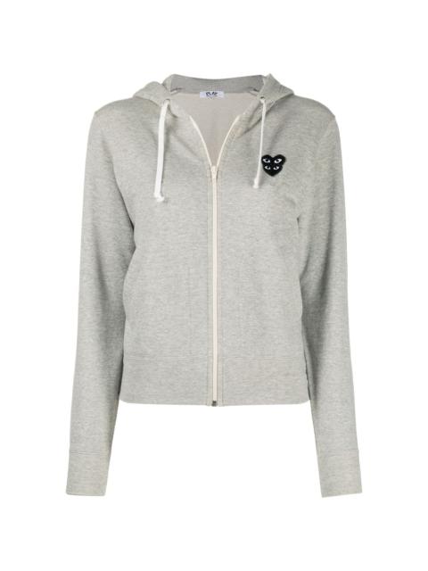 overlapping heart hoodie