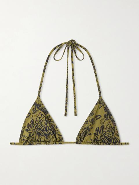 Maya Printed Triangle Bikini Top