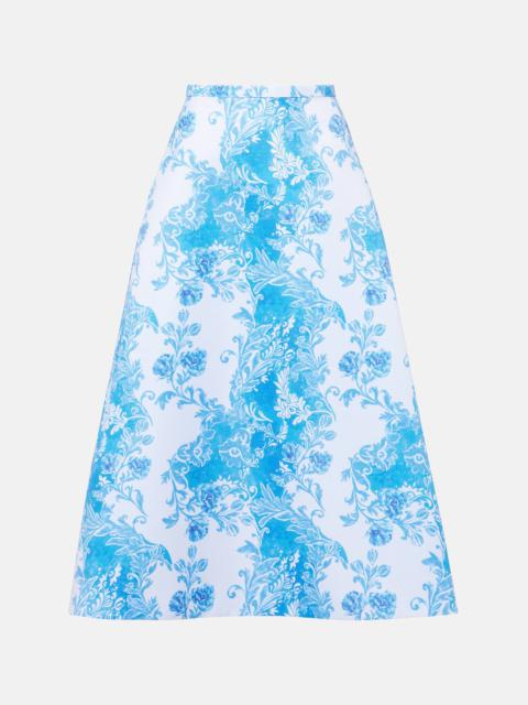 Hallie floral taffeta maxi skirt