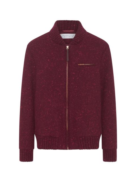 Winslow Bomber in Bordeaux Speckled Cashmere