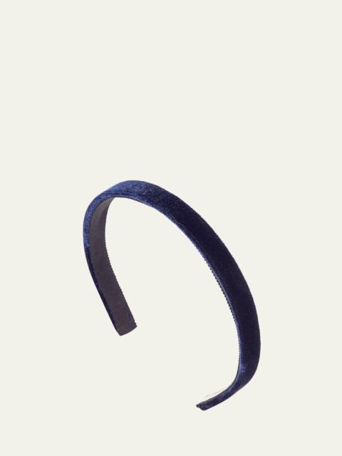 Lacey Velvet Silk Skinny Headband