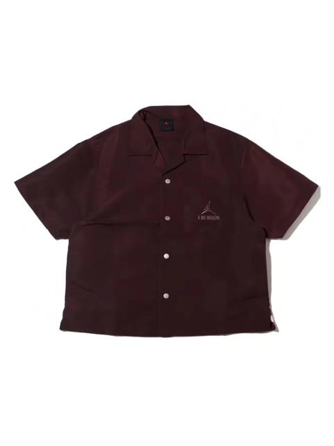 Jordan x A Ma Maniere Warm Up Shirt Mahogany