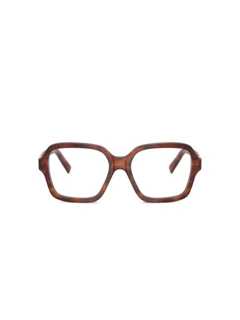 geometric-frame glasses