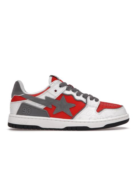 A Bathing Ape Bape SK8 Sta White Red