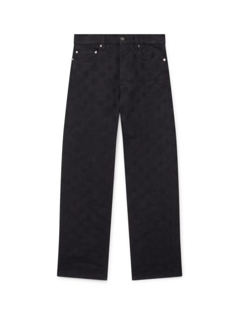 Denim Monogram Straight Leg Jeans | Casablanca Paris