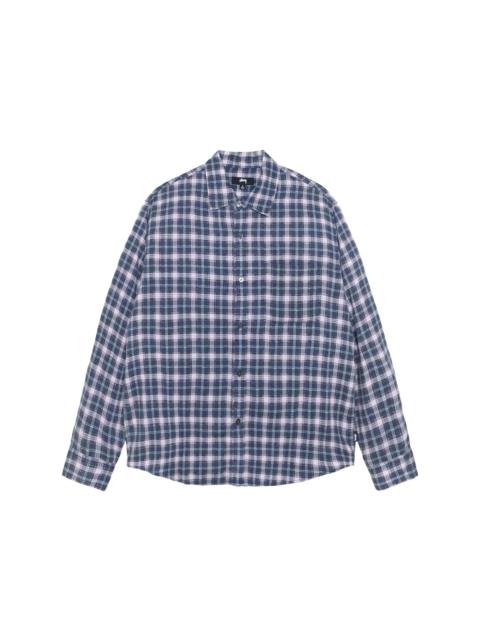 Stussy Plaid Matthew Printed Shirt Navy