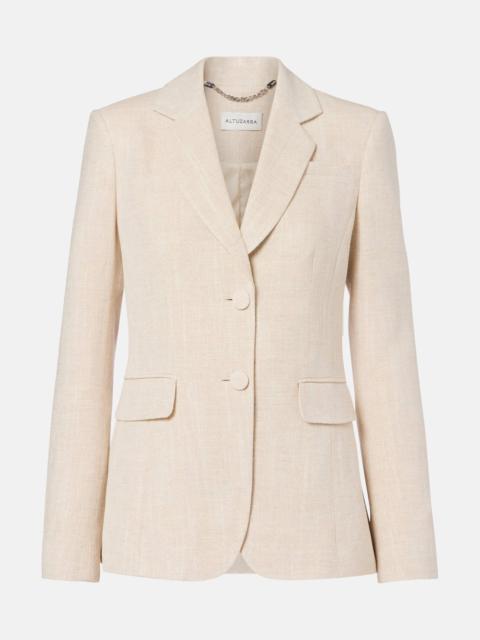 Fenice linen-blend blazer