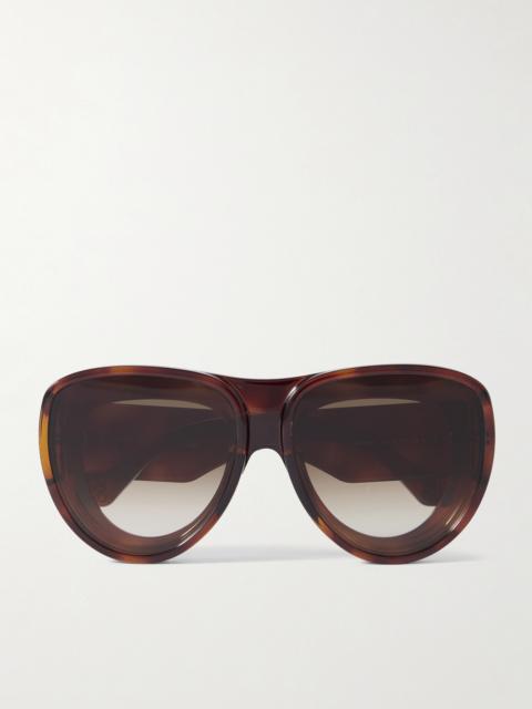 + Paula's Ibiza Oversized Aviator-style Tortoiseshell Acetate Sunglasses