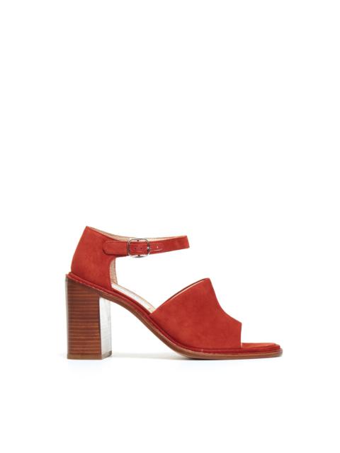 Beau Heel in Rust Suede