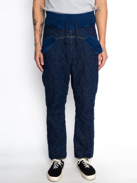 Denim x Waffle Quilting SAROUEL NOUVELLE Pants - Indigo