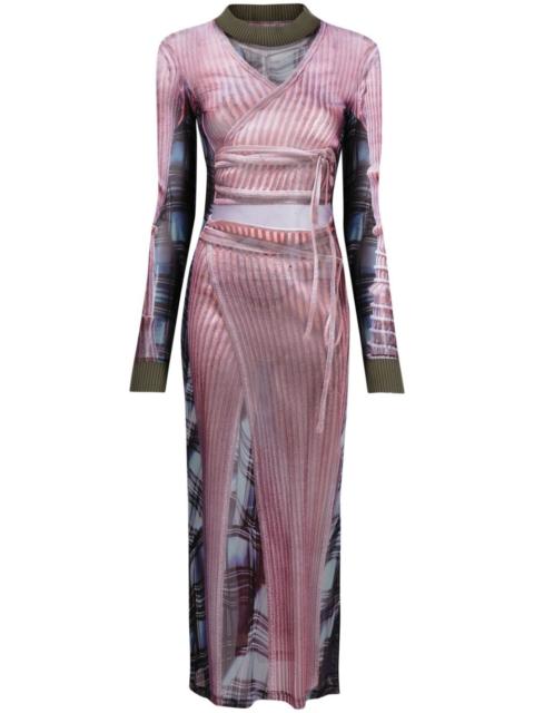 x Jean Paul Gaultier Trompe L'oeil printed dress