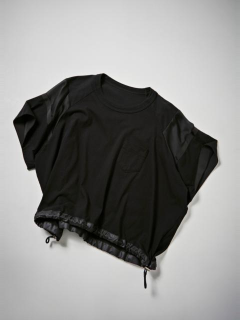 Satin x Cotton Jersey T-Shirt
