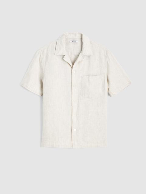 Short-Sleeve Camp Shirt in Linen