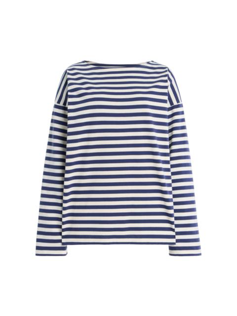 Haisley Striped Cotton T-Shirt blue