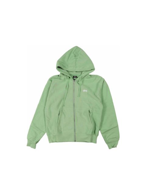 Stussy Stock Logo Zip Hoodie Zephyr Green