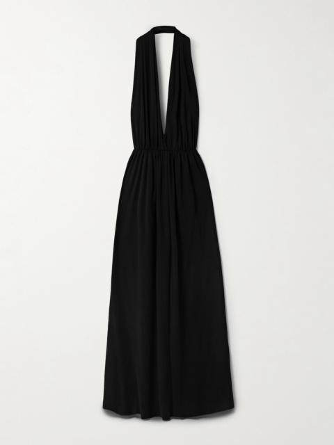 Pharao Open-back Stretch-jersey Halterneck Gown