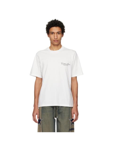 White 'Chateau' Script T-shirt