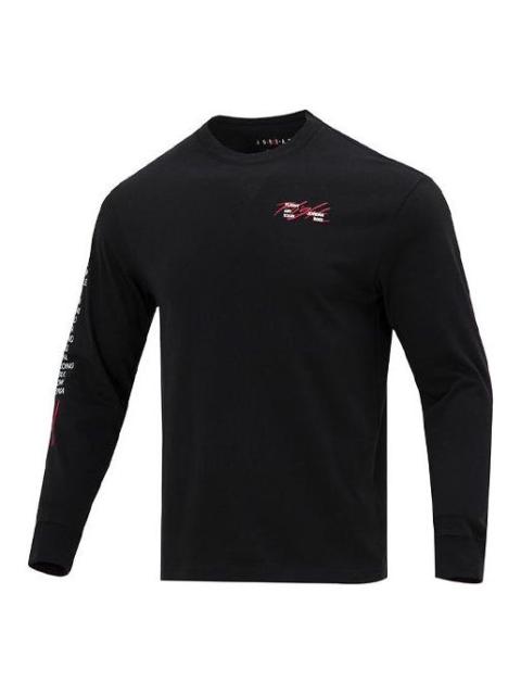 Air Jordan Round Neck Pullover Long Sleeves T-Shirt Men's Black DM0847-010