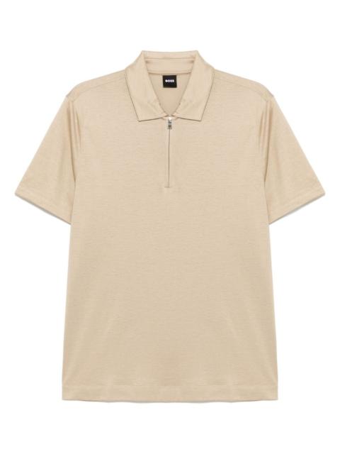 half-zip polo shirt