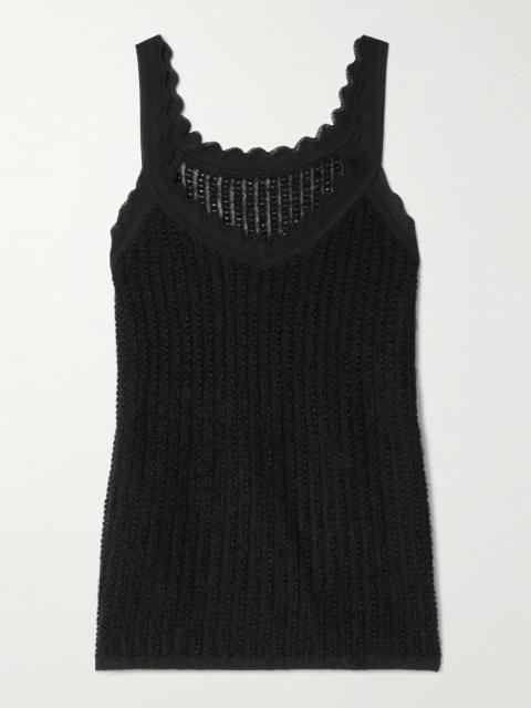 Ennio Scalloped Pointelle-knit Tank