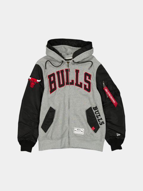 CHICAGO BULLS X ALPHA X NEW ERA MA-1 ZIP UP HOODIE
