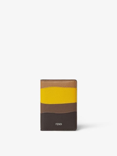 Colorblock Card Case Multicolor inlaid leather card case