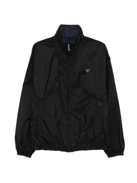 logo-plaque zip-up jacket