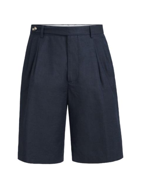 pleated bermuda shorts