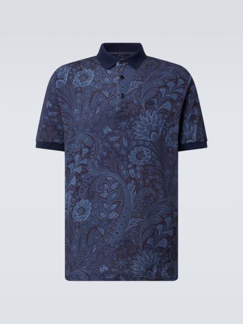 Paisley cotton polo shirt