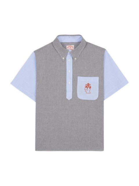 Brooks Brothers California Reverse French Seam Pullover Shirt - Black Multi