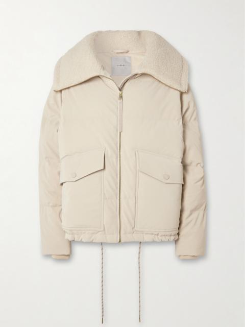 Roseville Faux Shearling-trimmed Faux Nubuck Down Jacket