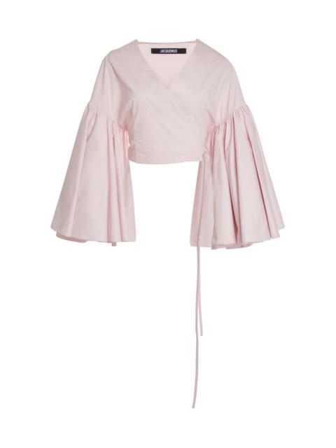 The Paysan Cotton Wrap Top pink