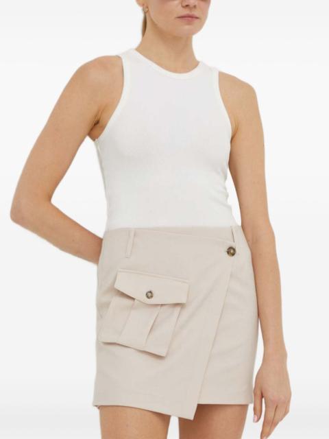 pocket-wrap mini skirt