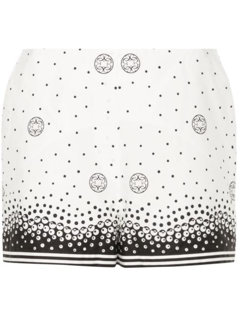 monogram-print cotton shorts