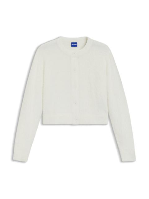 RELAXED-FIT CARDIGAN IN FURRY YARN