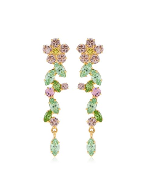 Jasmina Floral Crystal Earrings multi